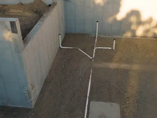 Concrete slab leak access point and pipe repair area for Plumbing Services in Bellflower, CA
