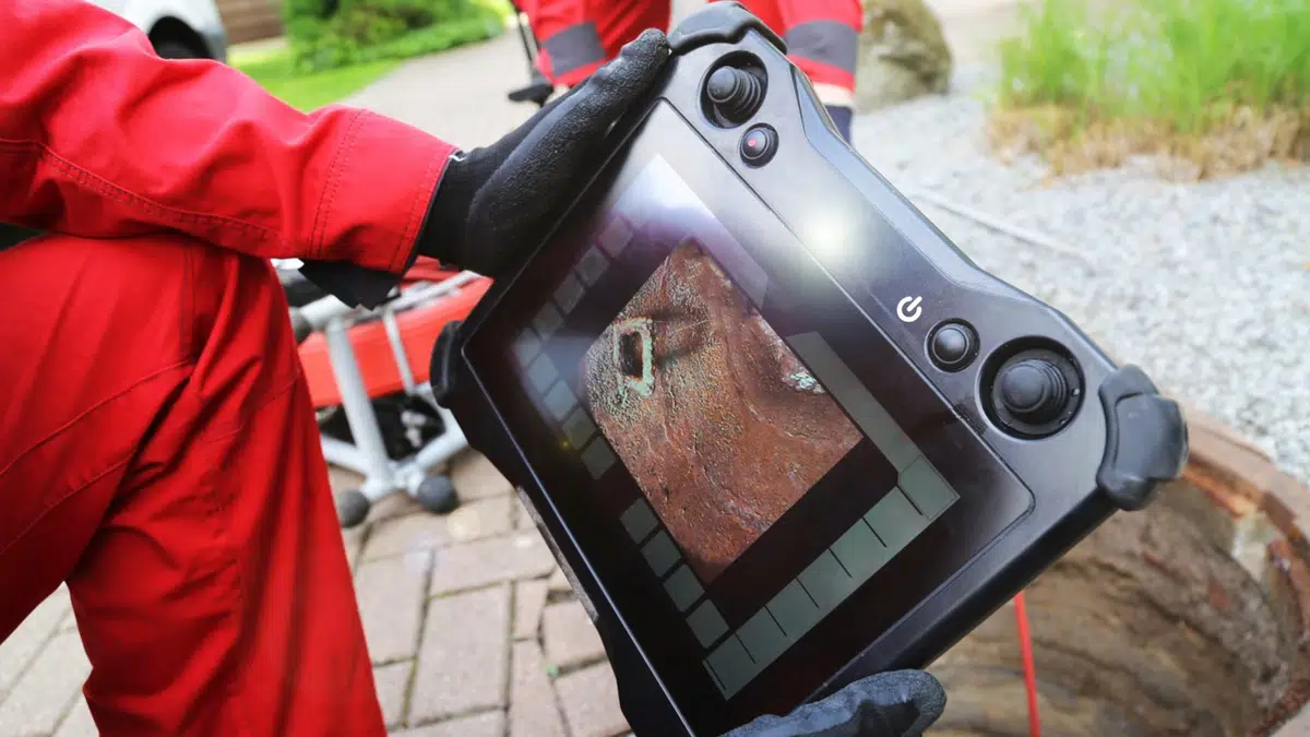 Leak detection equipment checking a wall, slab, or pipe opening for Pool Leak Detection & Repair in Bellflower, CA