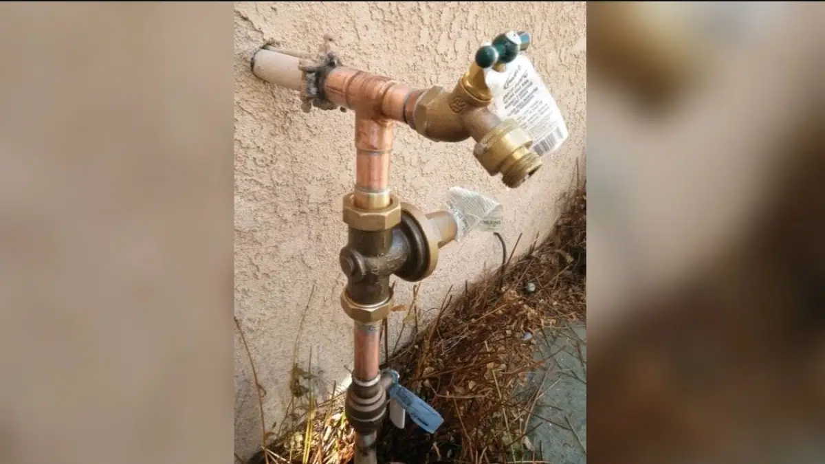Sink faucet and shutoff valve connection being serviced for Plumbing Services in Cerritos, CA