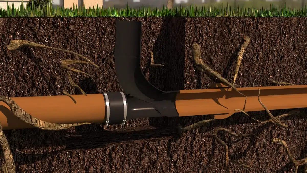 Trenchless sewer repair work with liner or cleanout access visible for Plumbing Services in Paramount, CA