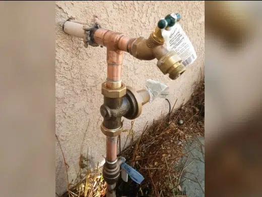 Water heater tank and connection area during inspection for Plumbing Service Areas in Index.Html inspection detail