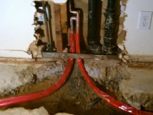 Water heater tank and connection area during inspection for Plumbing Service Areas in Index.Html alternate angle